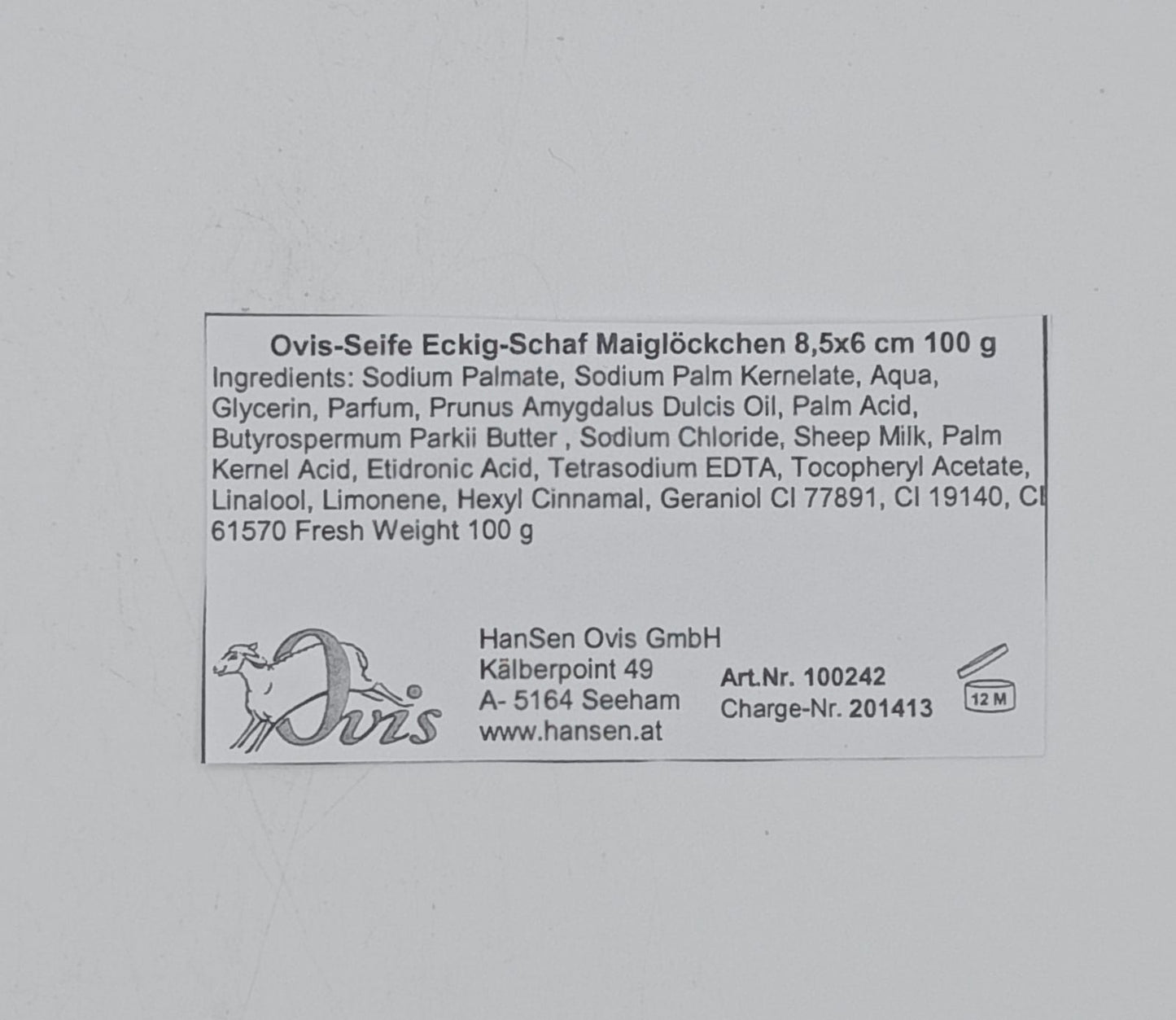 SAPONE NATURALE - OVIS - MUGHETTO