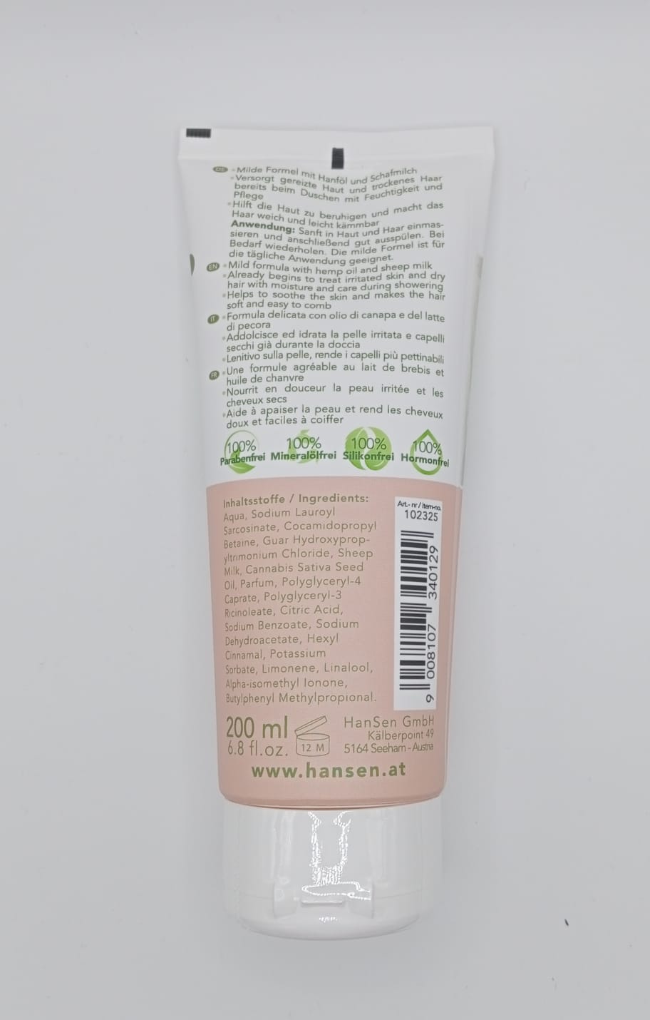 SHAMPOO DOCCIA - OVIS- OLIO DI CANAPA