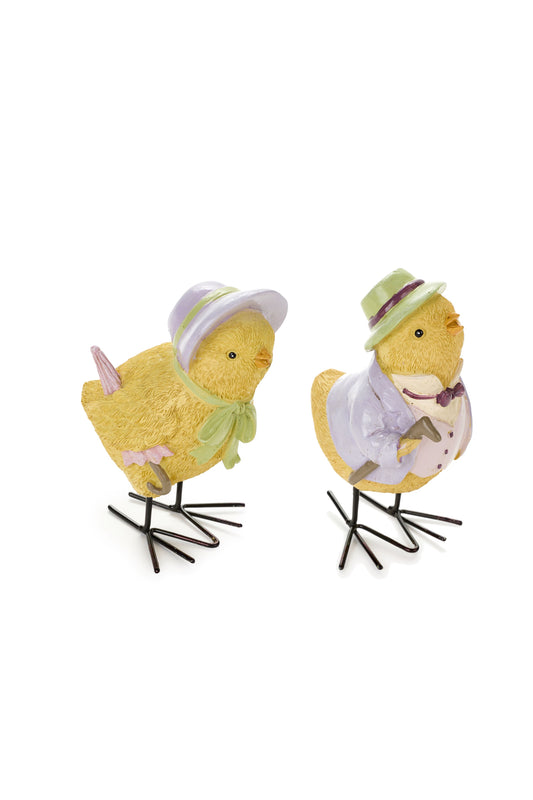 PULCINI CON ZAMPETTE IN METALLO - NUVOLE DI STOFFA