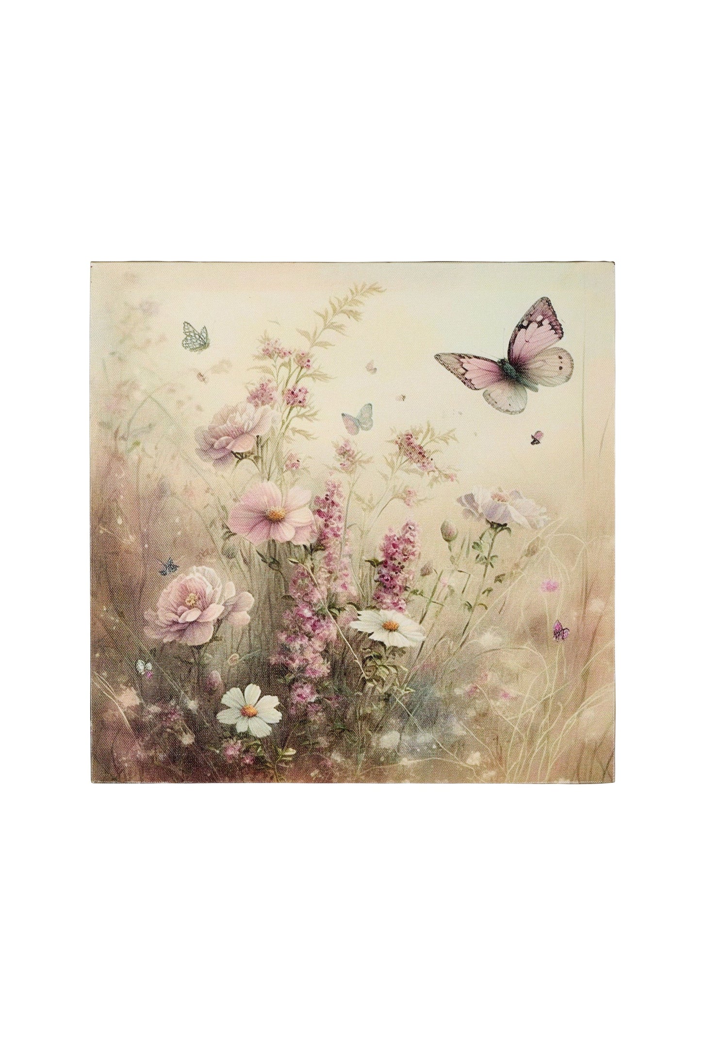 QUADRO FIORI E FARFALLE - NUVOLE DI STOFFA