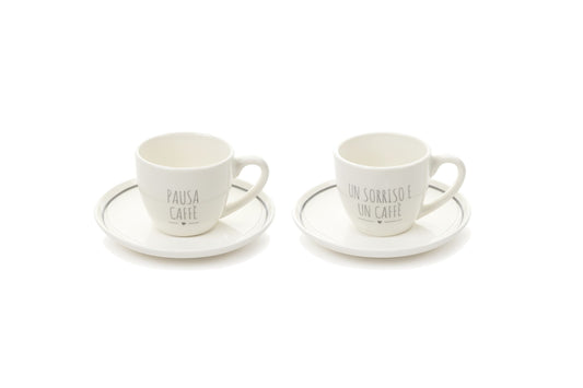 TAZZINA CON PIATTINO - MY HOME - NUVOLE DI STOFFA