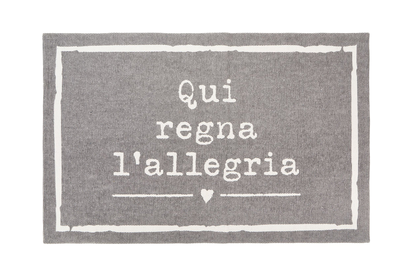 TAPPETO FRASI COLORE GRIGIO - NUVOLE DI STOFFA