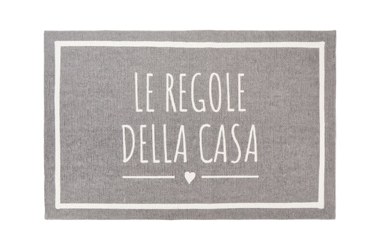 TAPPETO FRASI COLORE GRIGIO - NUVOLE DI STOFFA