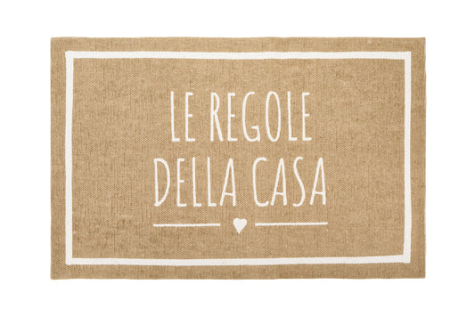 TAPPETO FRASI COLORE HAVANA - NUVOLE DI STOFFA