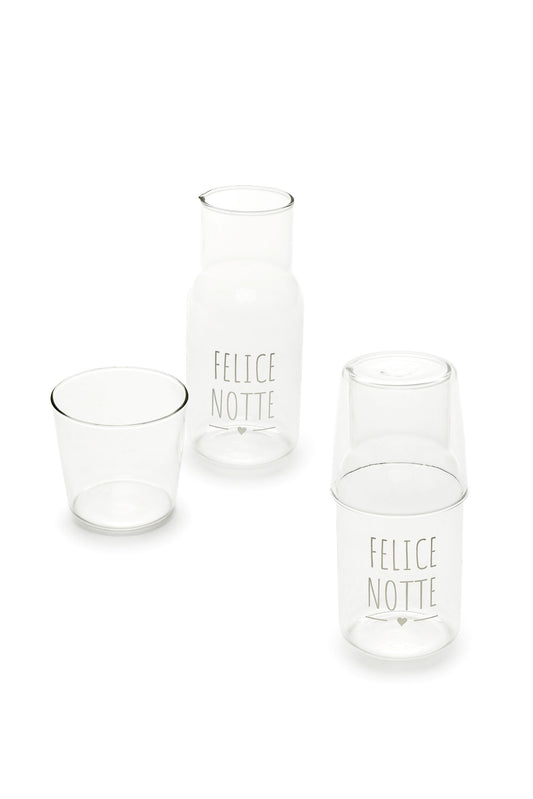 BOTTIGLIA DA NOTTE CON BICCHIERE MY HOME - NUVOLE DI STOFFA