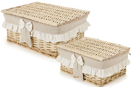 CESTO VIMINI CON COPERCHIO - NUVOLE DI STOFFA