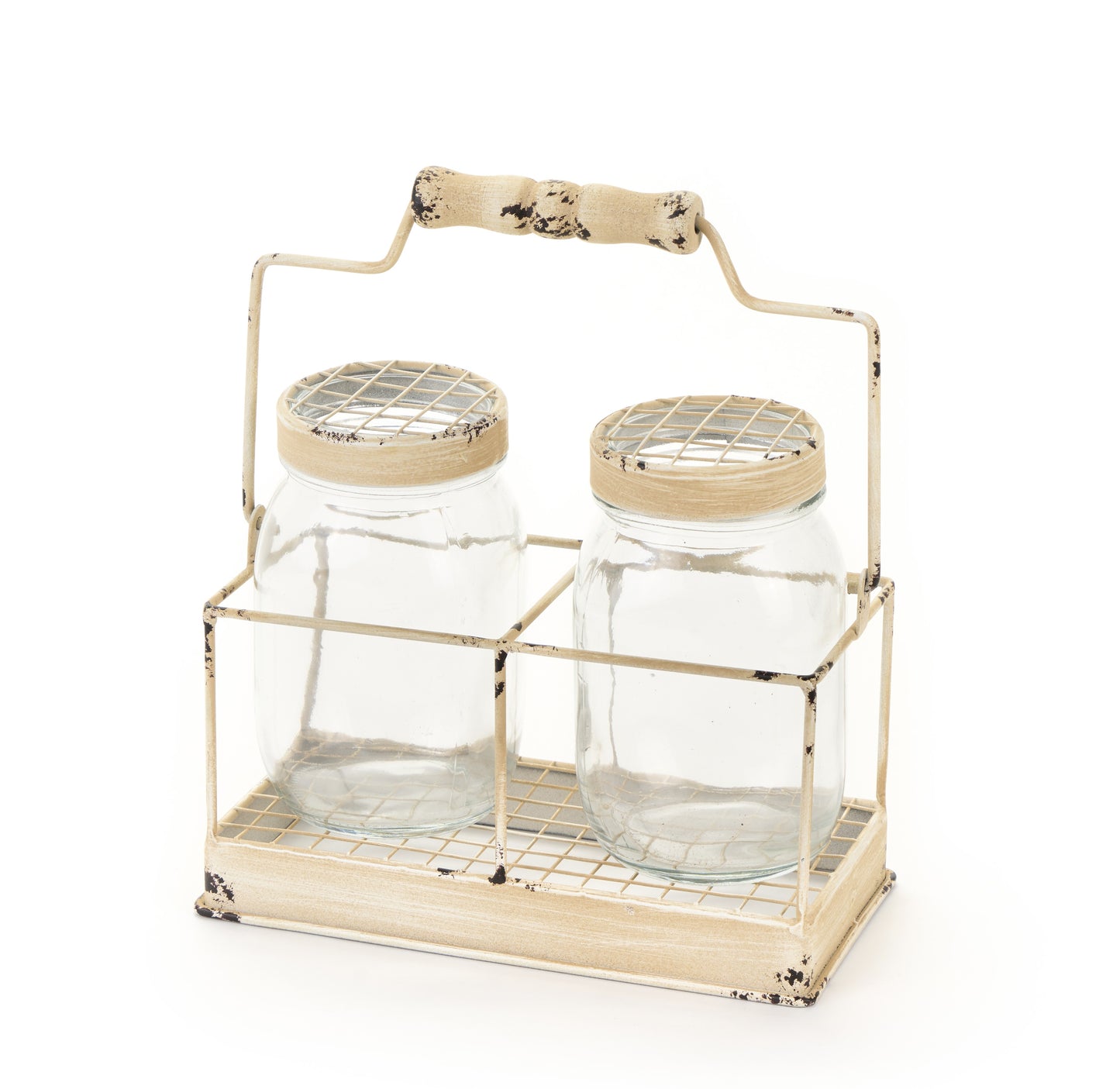 PORTAFIORI IN METALLO CON BARATTOLI- Nuvole di Stoffa