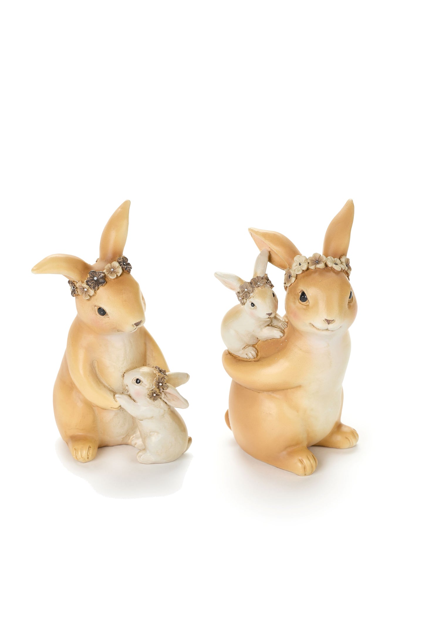 CONIGLIO E CONIGLIETTO IN RESINA - NUVOLE DI STOFFA