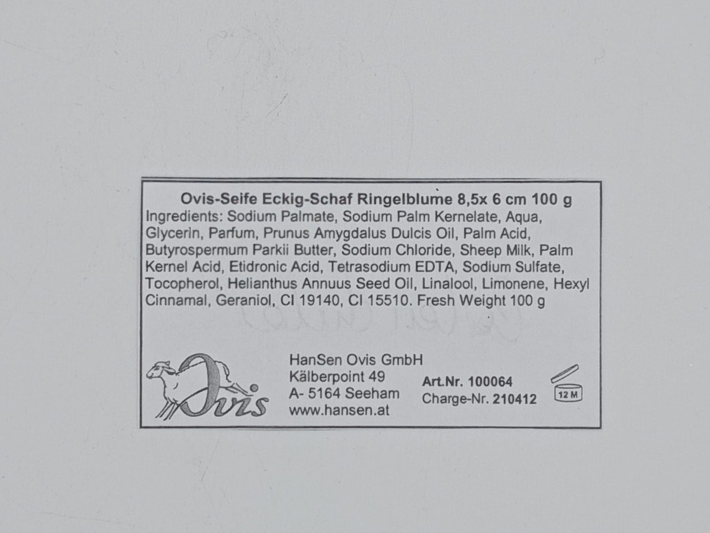 SAPONE NATURALE - OVIS - CALENDULA