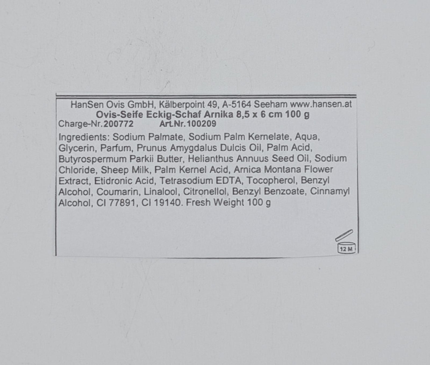 SAPONE NATURALE - OVIS - ARNICA