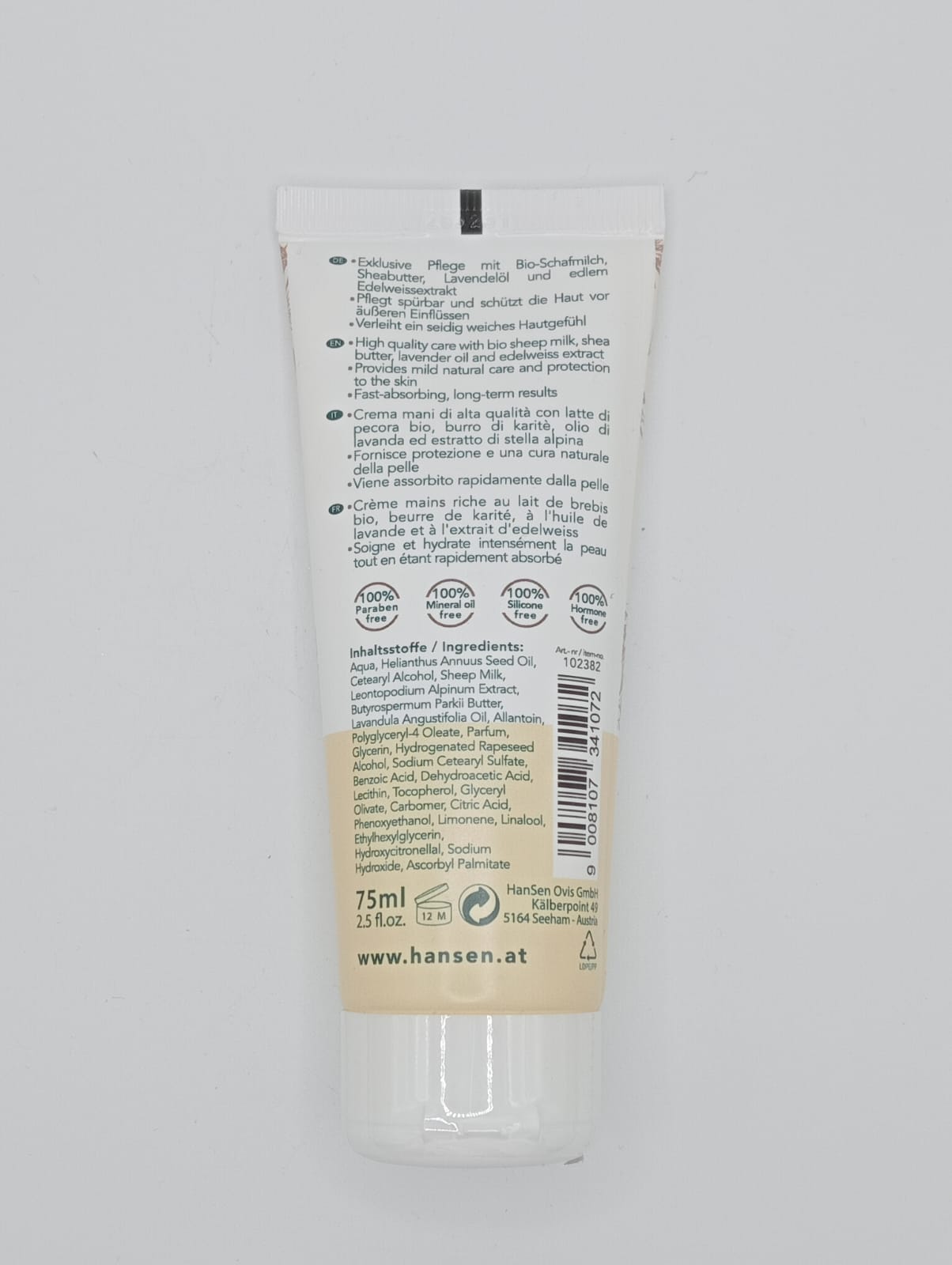 CREMA MANI - OVIS - STELLA ALPINA