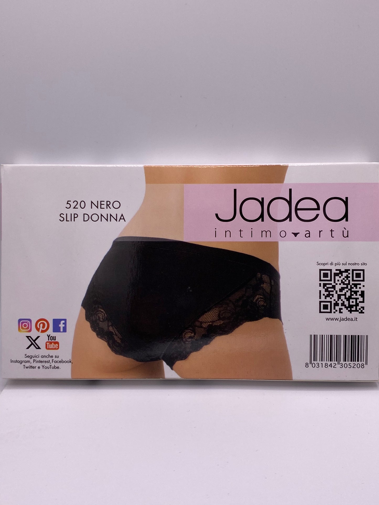 SLIP JADEA IN COTONE MODAL E PIZZO LATERALE Cod. art. 520