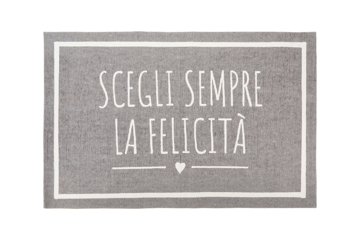 TAPPETO FRASI COLORE GRIGIO - NUVOLE DI STOFFA
