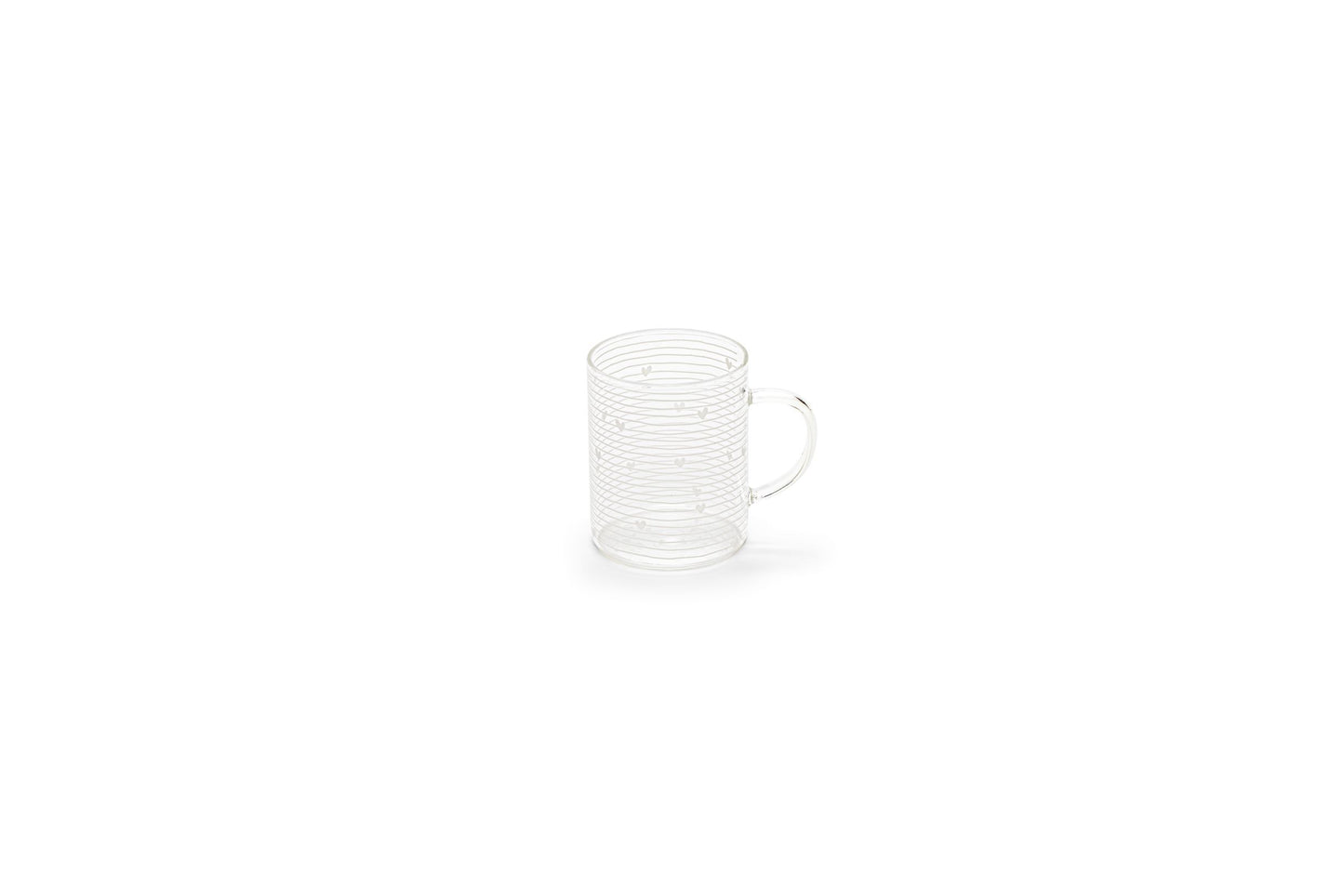 TAZZA BOROSILICATO - CUORICINI - NUVOLE DI STOFFA