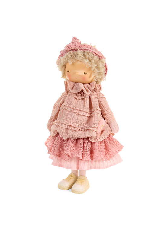 BAMBOLA ROSA FIORIRA' - NUVOLE DI STOFFA