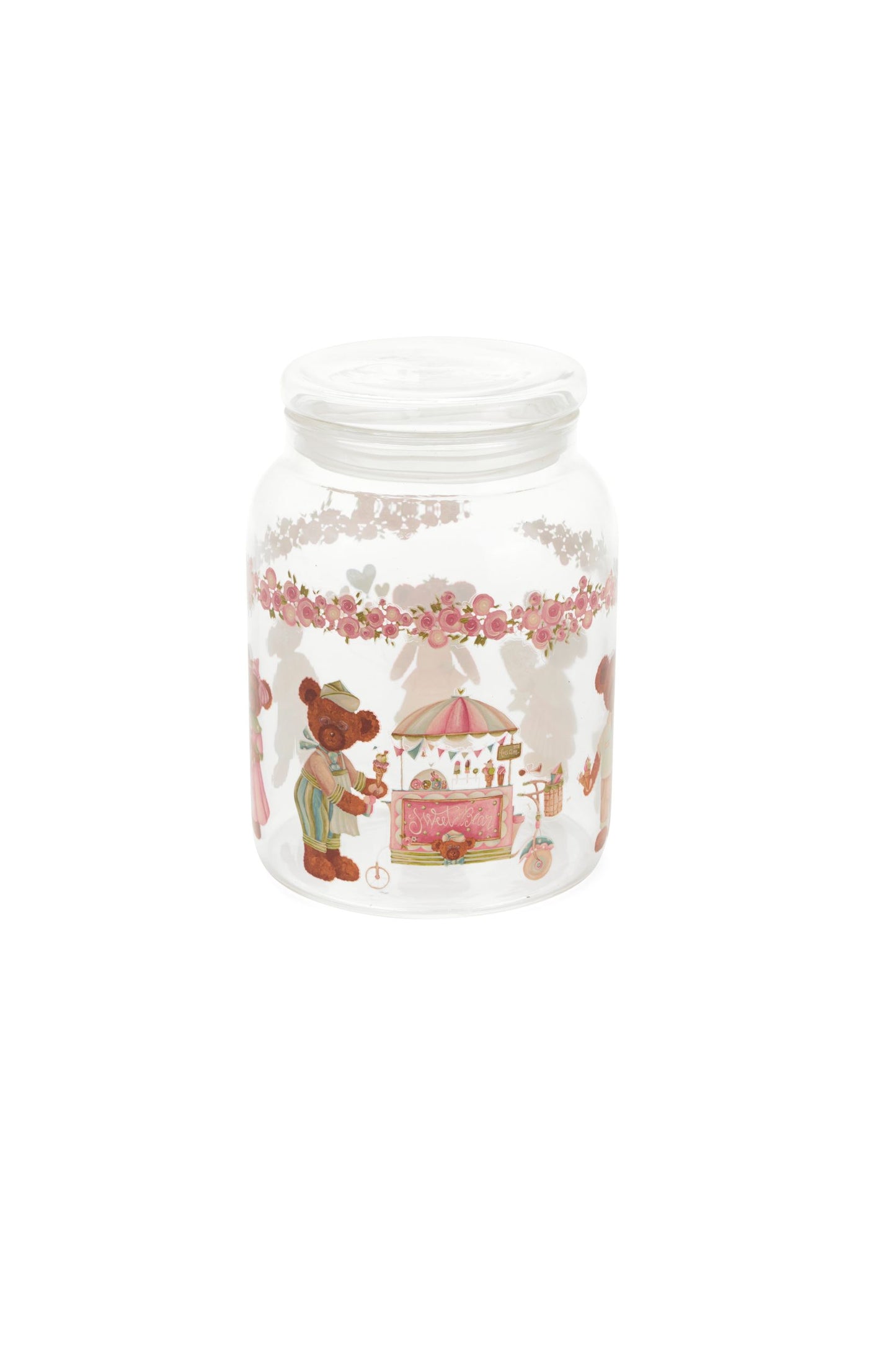 BARATTOLO IN VETRO BOROSILICATO SWEET BEAR - NUVOLE DI STOFFA