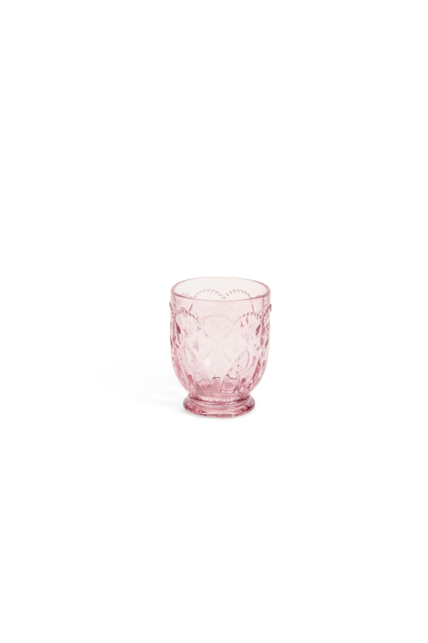BICCHIERE VETRO ROSA FIORIRA' - NUVOLE DI STOFFA