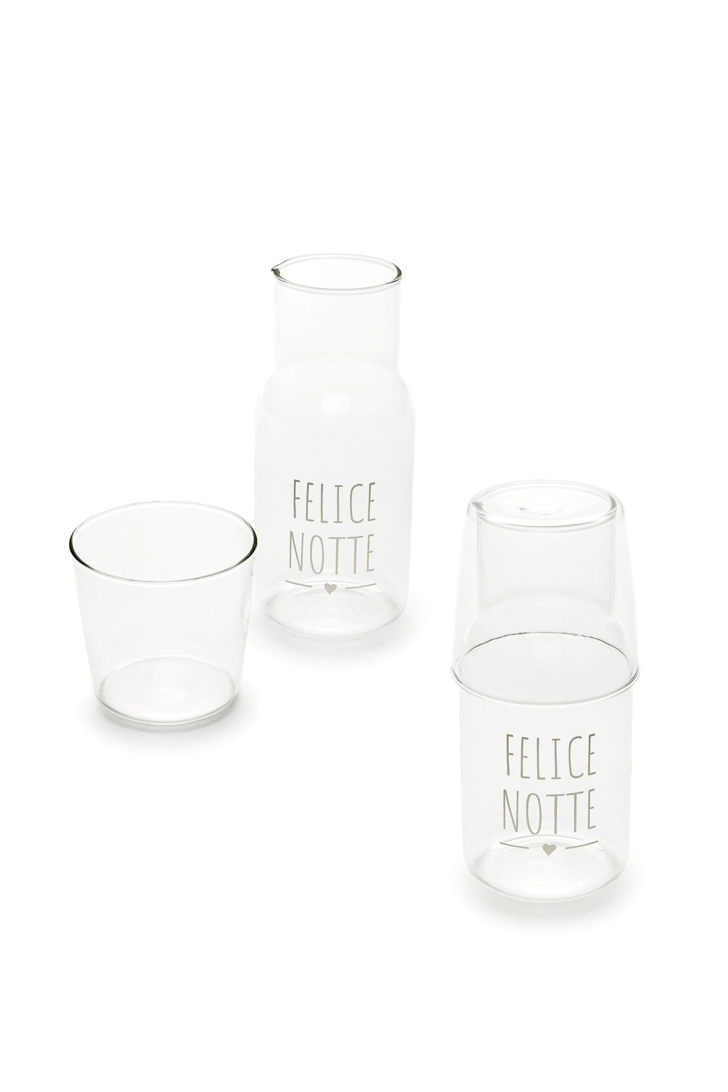 BOTTIGLIA DA NOTTE CON BICCHIERE MY HOME - NUVOLE DI STOFFA