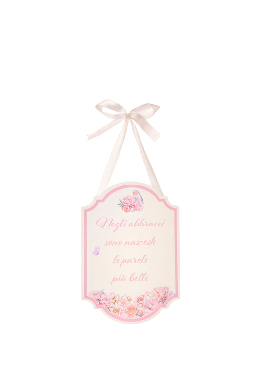 TARGHETTE IN LEGNO FRASI - NUVOLE DI STOFFA
