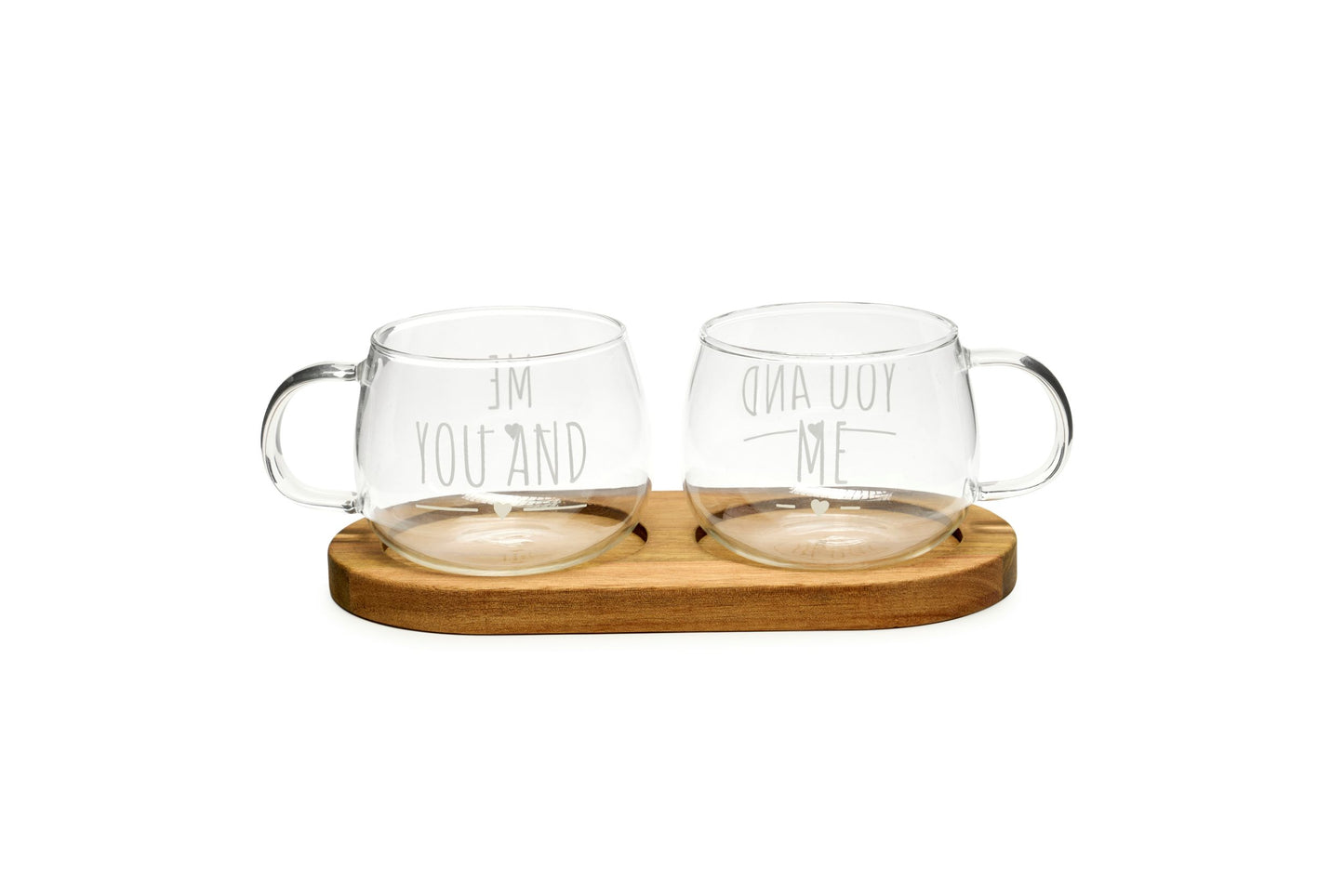 SET 2 TAZZE CON VASSOIO MY HOME - NUVOLE DI STOFFA